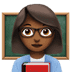 👩🏾‍🏫 woman teacher: medium-dark skin tone display on Apple